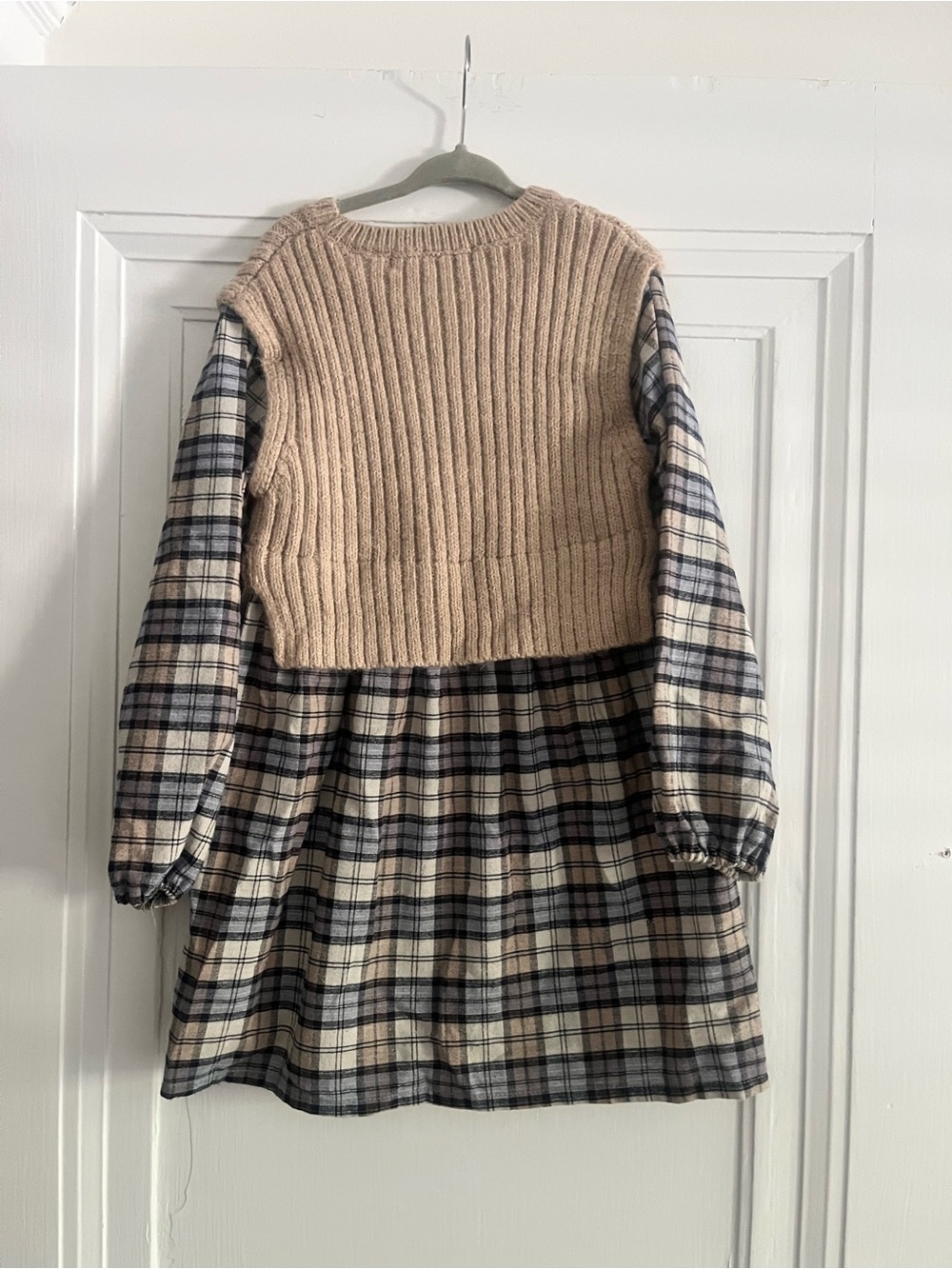 EUC! Zara Sweater Vest Plaid Dress (5-6)